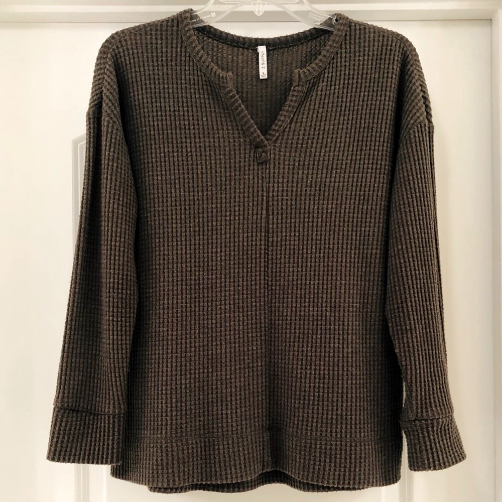 Z Supply Brushed Waffle Thermal Top Size S Excellent Condition